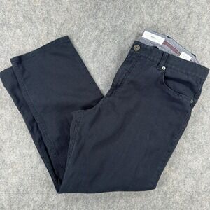 Brax Feel Good Pants Mens 36x32 (Fits 35x26) Navy Cooper Fancy Regular Fit